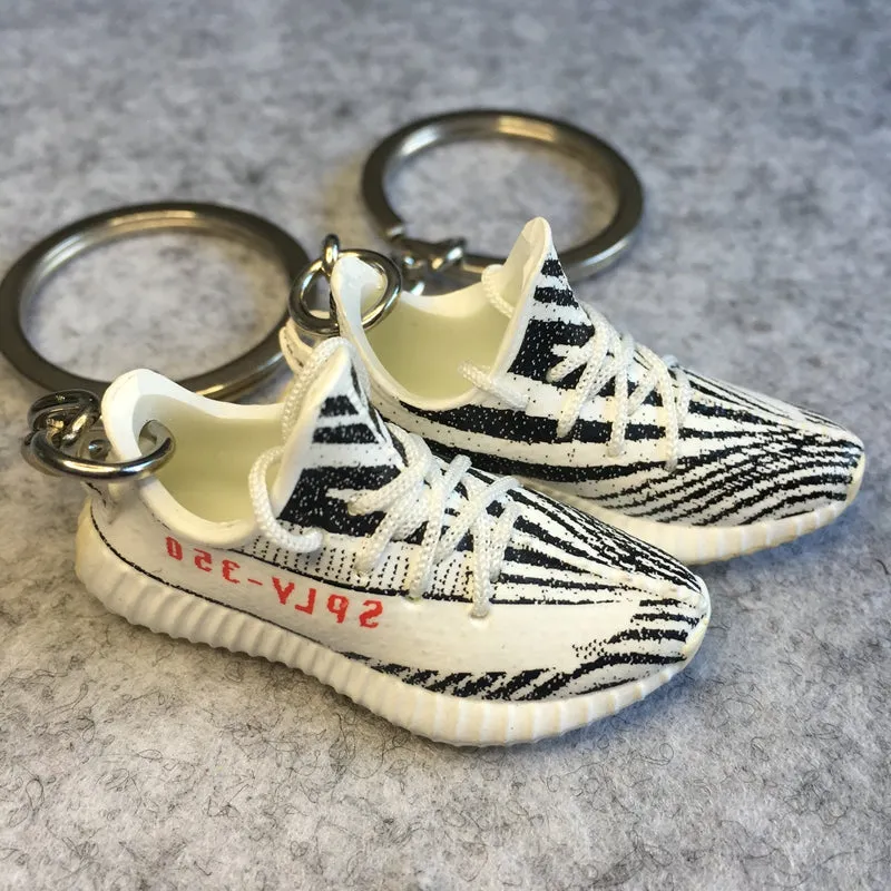 3d yzy frozen yellow sneaker kanye west shoe keychain for yzy 350 v2