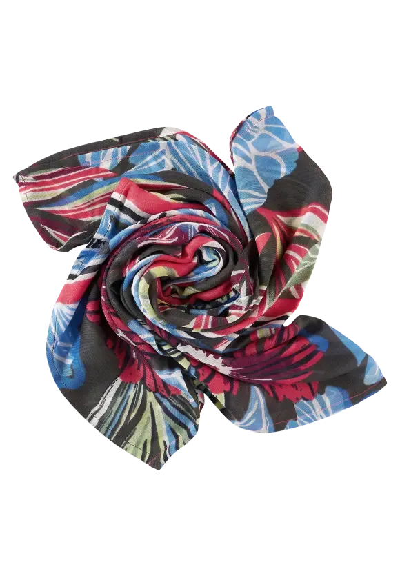 572106- Floral Print Loop Scarf - Cecil