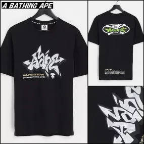 A BATHING APE  |Crew Neck Pullovers Cotton Short Sleeves Logo