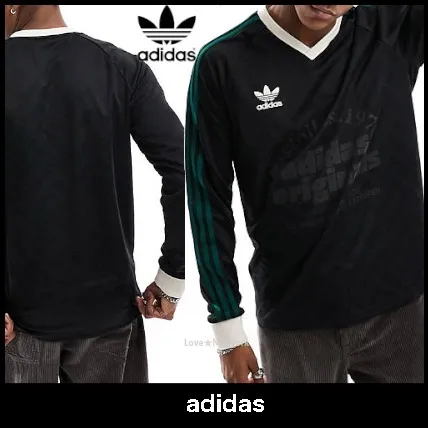 adidas  |Street Style Long Sleeves Long Sleeve T-shirt Logo