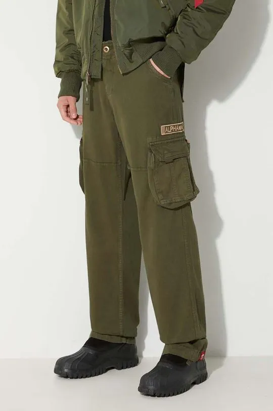 Alpha Industries cotton trousers Jet Pant green color 101212.142