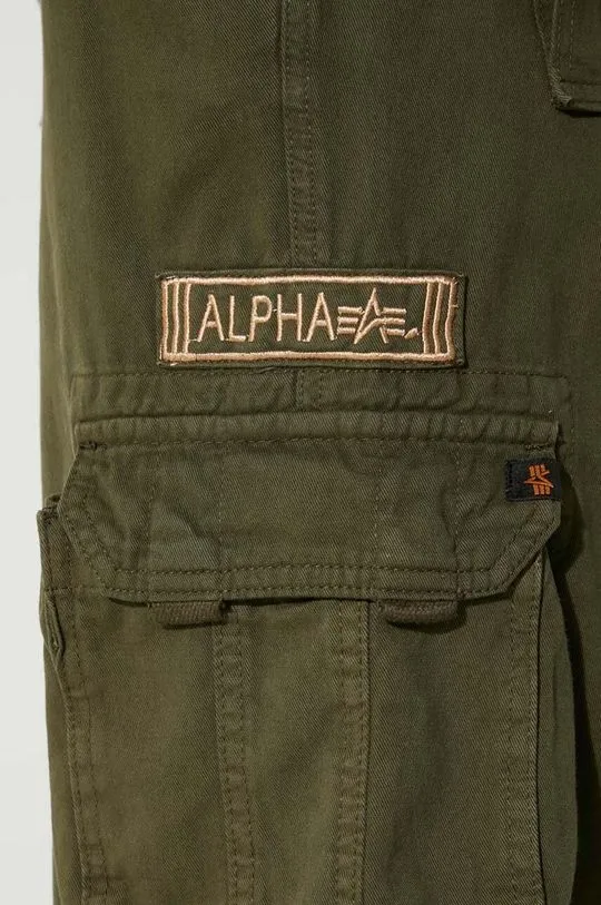 Alpha Industries cotton trousers Jet Pant green color 101212.142