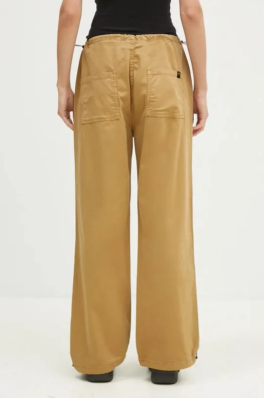 Alpha Industries trousers Cargo Jogger Pant women's beige color 148024