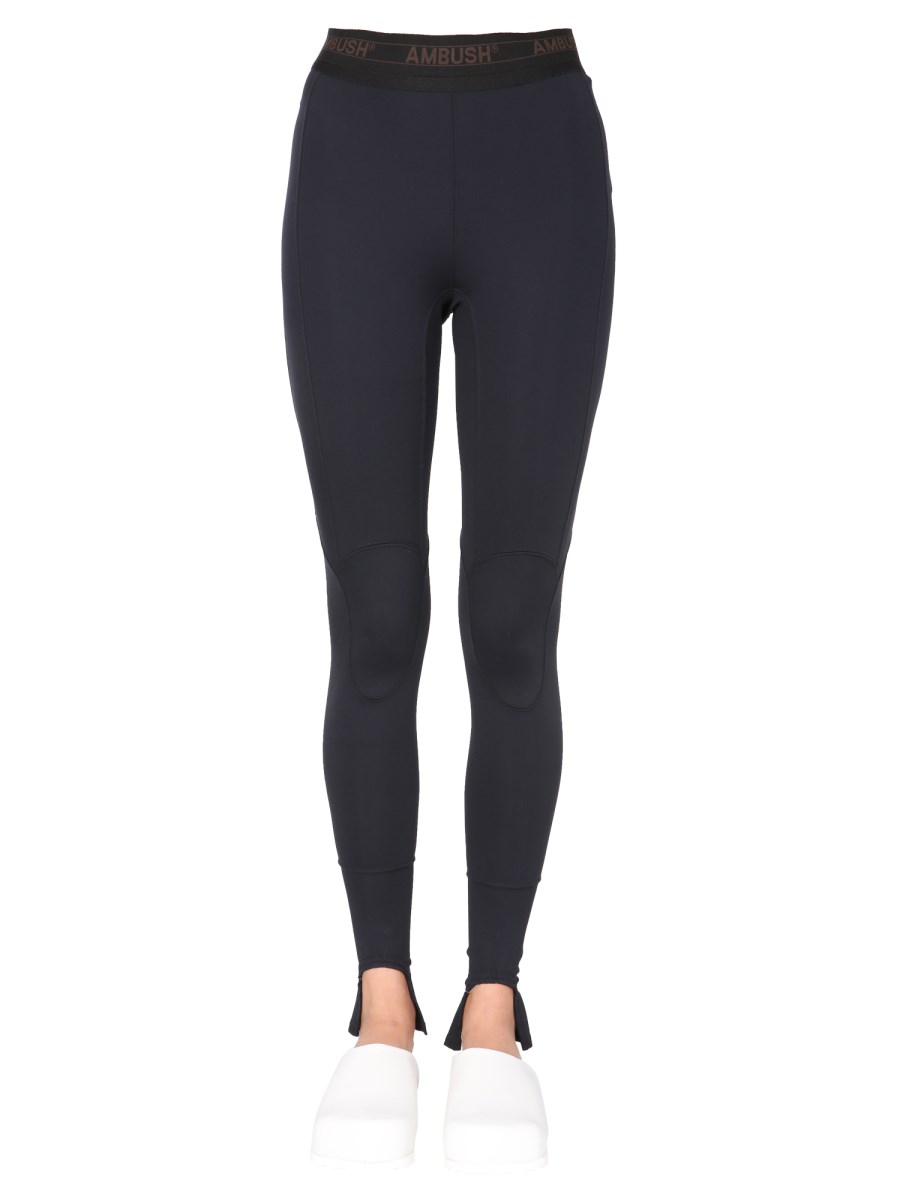 AMBUSH    SCUBA NYLON LEGGINGS WITH LOGO BAND