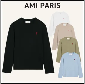 AMI PARIS  |Unisex Long Sleeves Plain Cotton Halloween