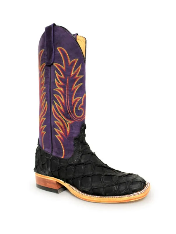 Anderson Bean Womens Purple Black Matte Big Bass Boots