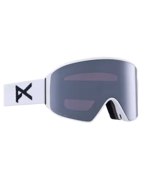 Anon M4 Cylindrical Low Bridge Snow Goggles + Bonus Lens + Mfi Face Mask - Smoke/Perceive Sunny Onyx Lens