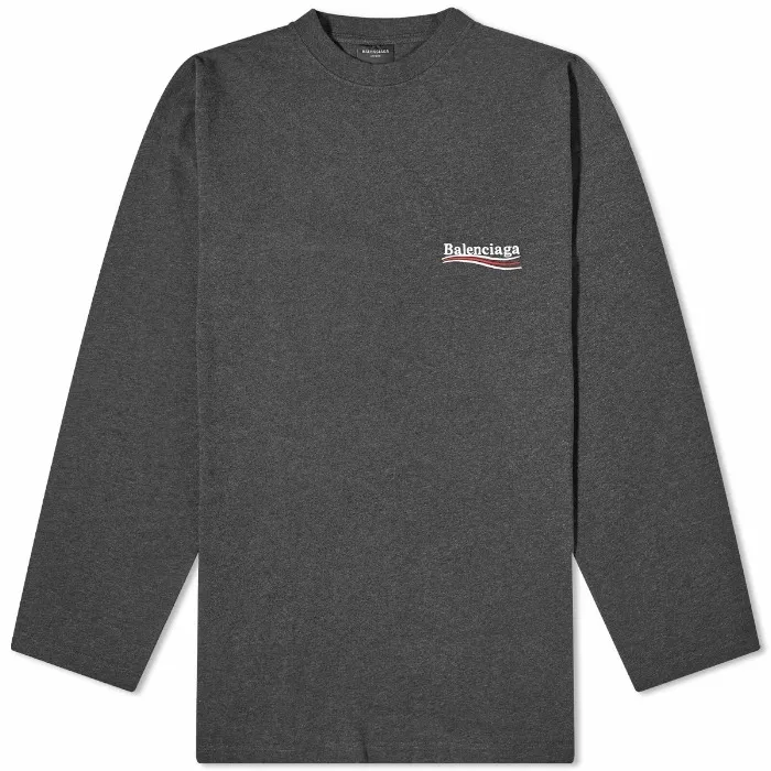 BALENCIAGA  |Crew Neck Unisex Long Sleeves Cotton Long Sleeve T-shirt