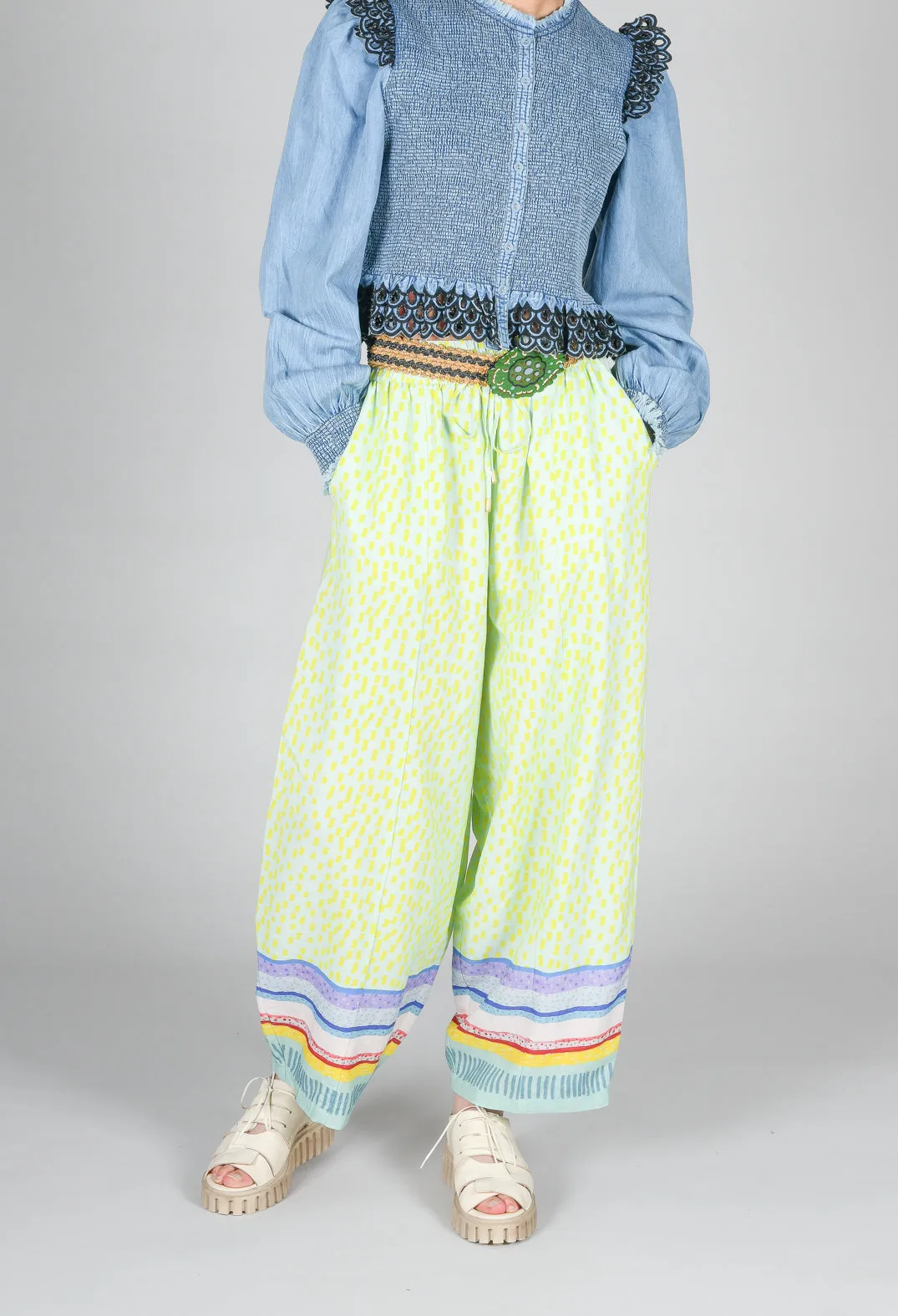 Balloon Style Trousers in Blue