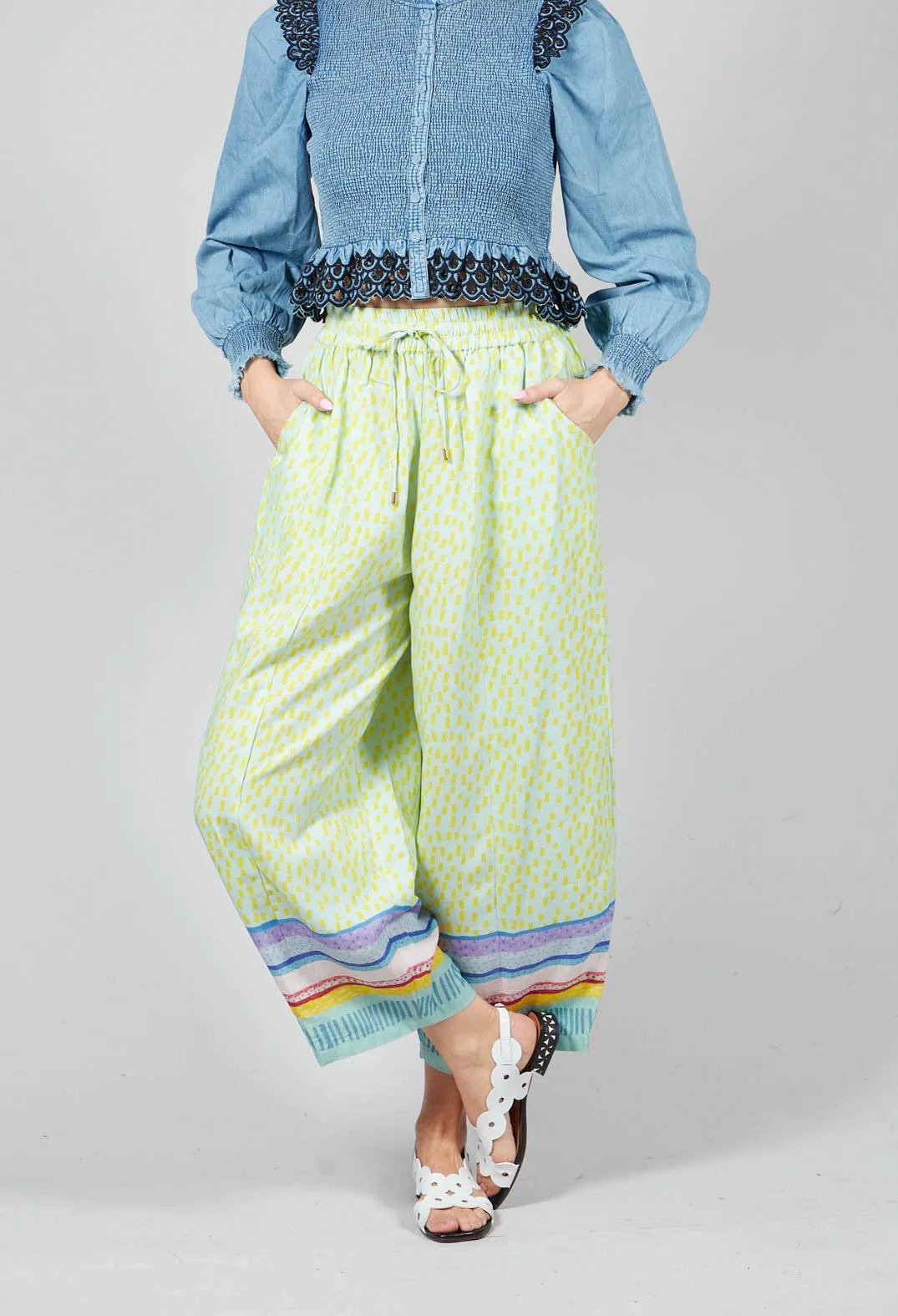 Balloon Style Trousers in Blue