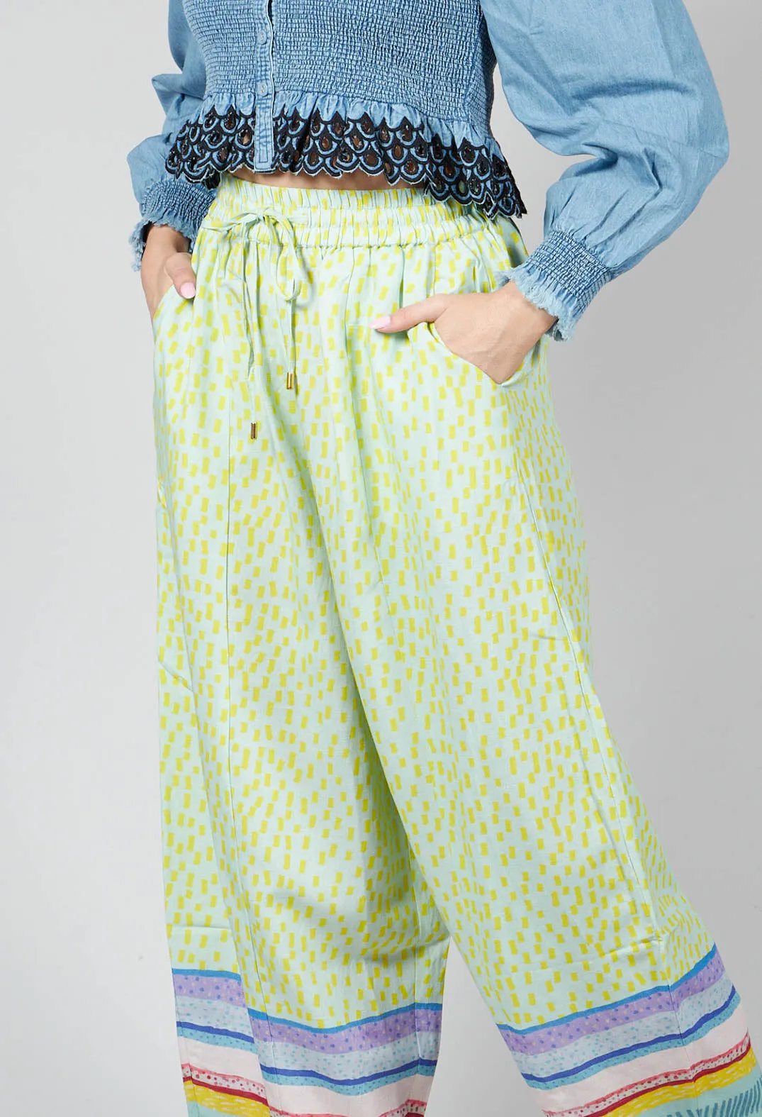 Balloon Style Trousers in Blue