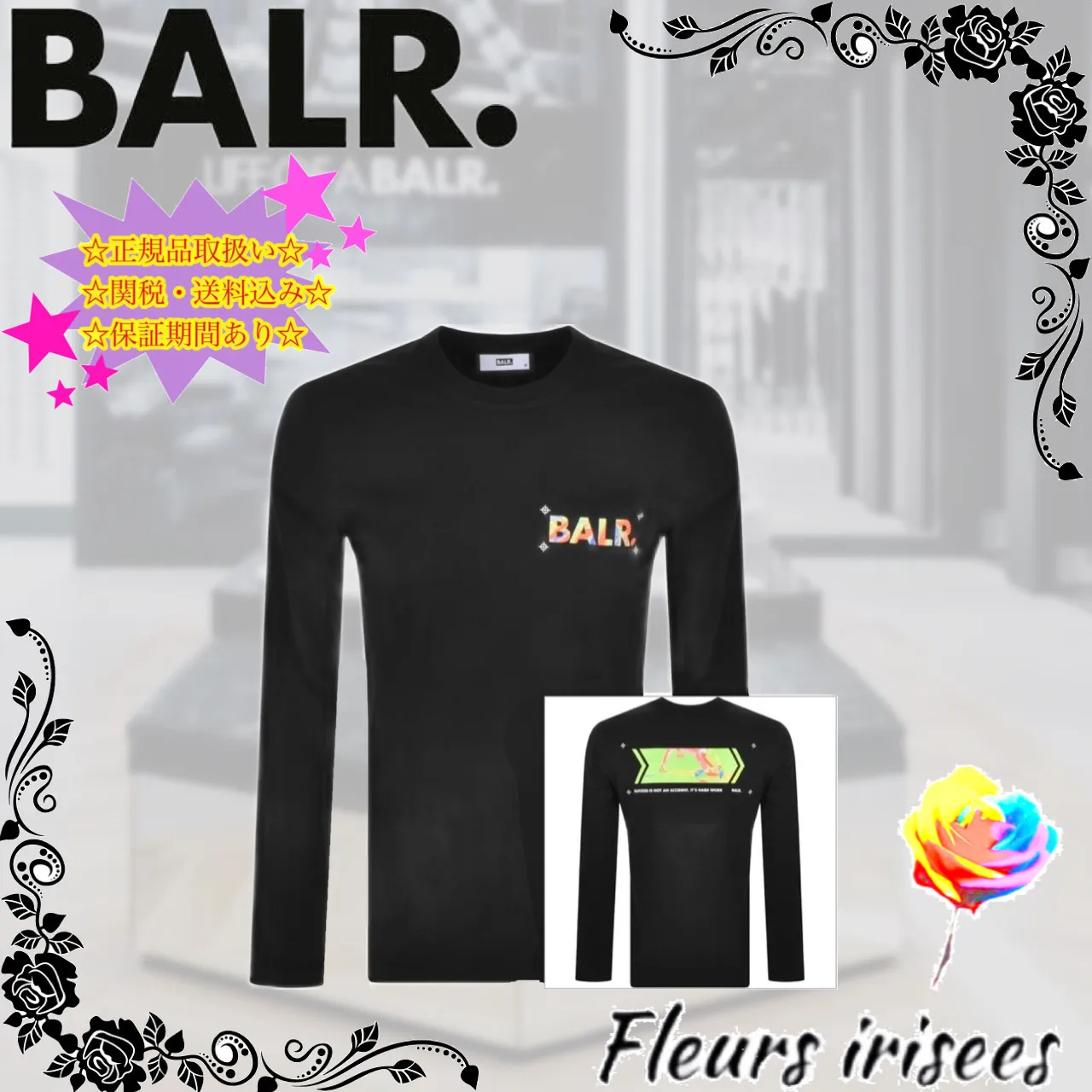 BALR  |Unisex Street Style Long Sleeves Plain Cotton