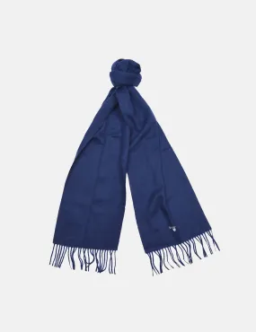 Barbour Plain Lambswool Scarf - Navy Blue