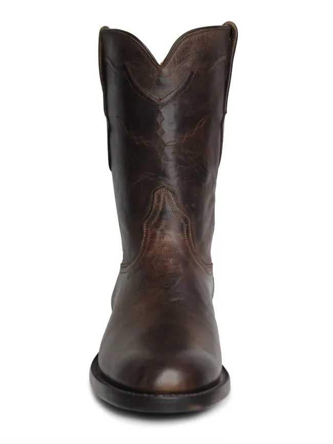 Black Jack Mens Chocolate Mad Dog Goat Roper Boots