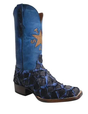 Black Jack Mens Texas Star Midnight Blue Bass Boots