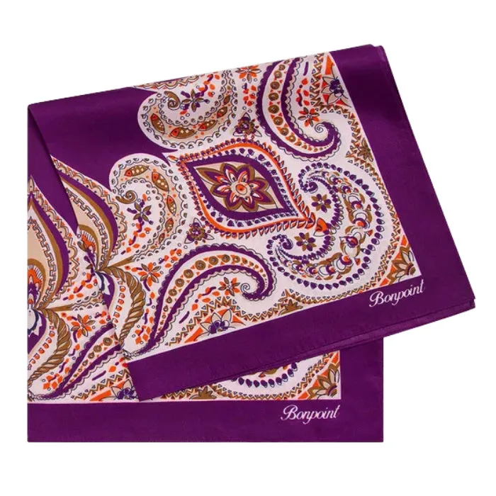 Bonpoint Child Scarf Purple Bandana Print