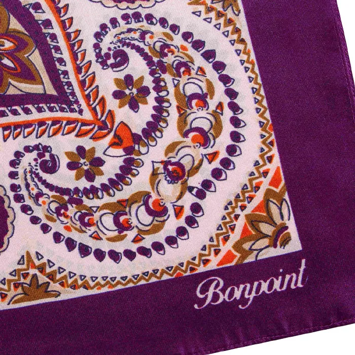 Bonpoint Child Scarf Purple Bandana Print