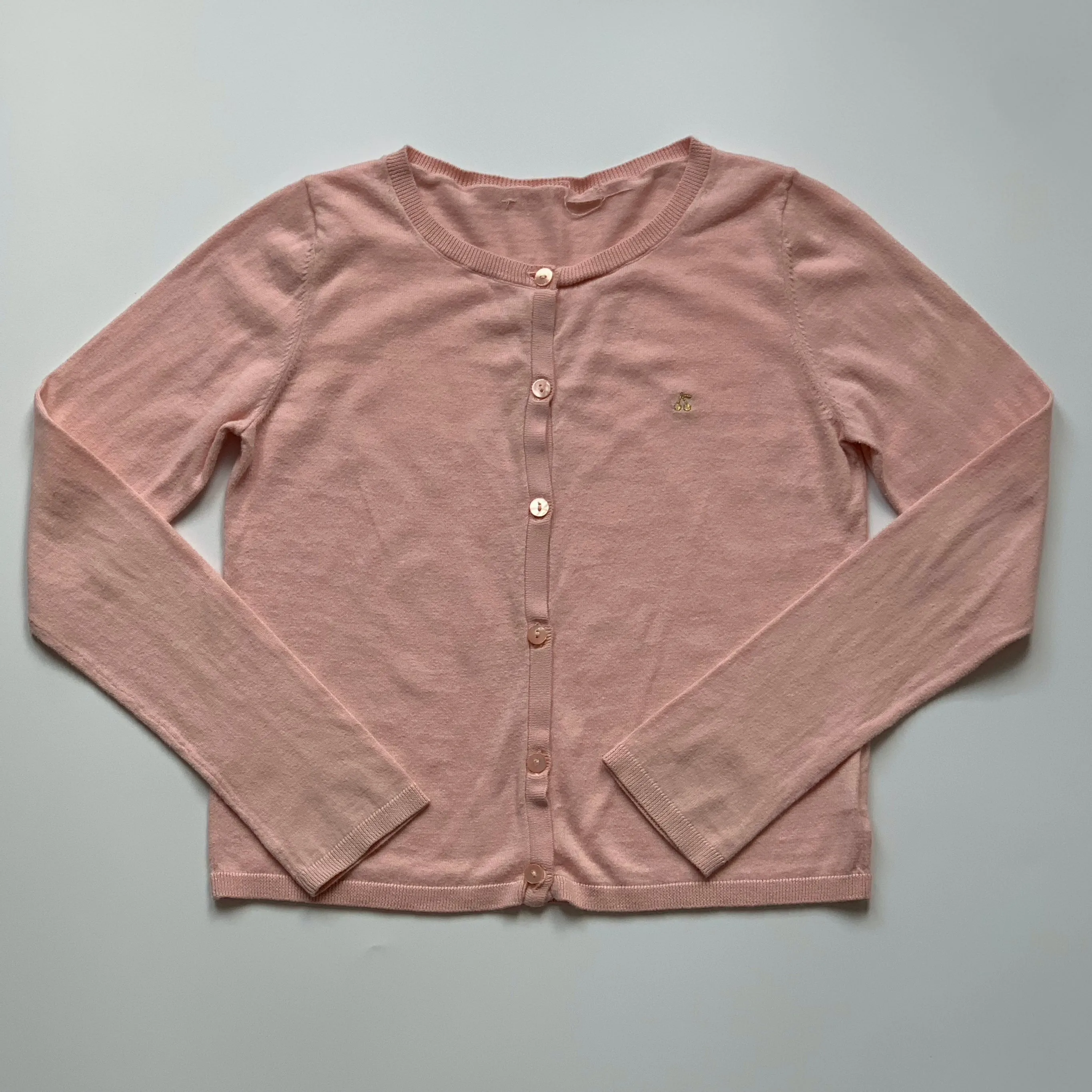 Bonpoint Pale Pink Cotton Cardigan: 6 Years