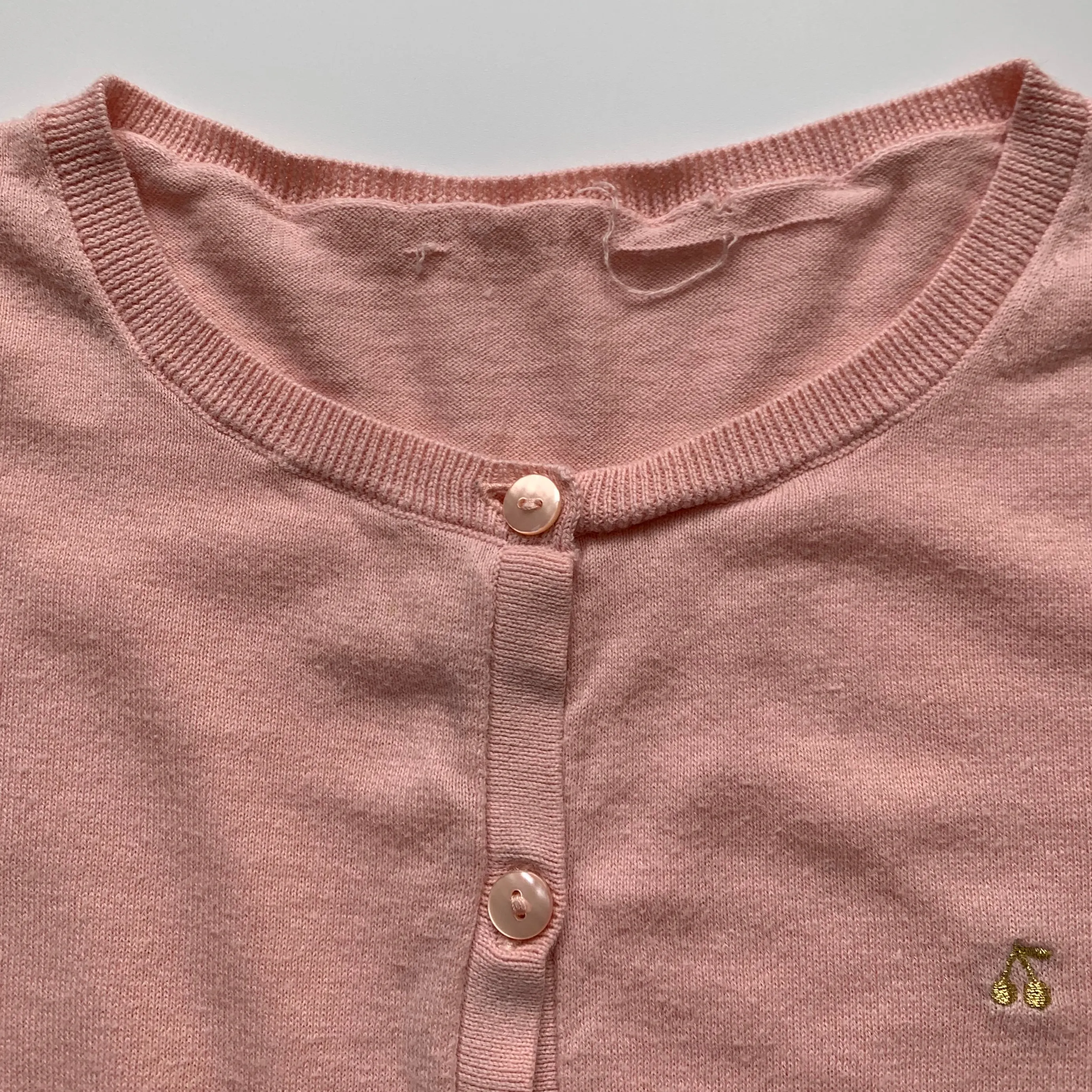 Bonpoint Pale Pink Cotton Cardigan: 6 Years