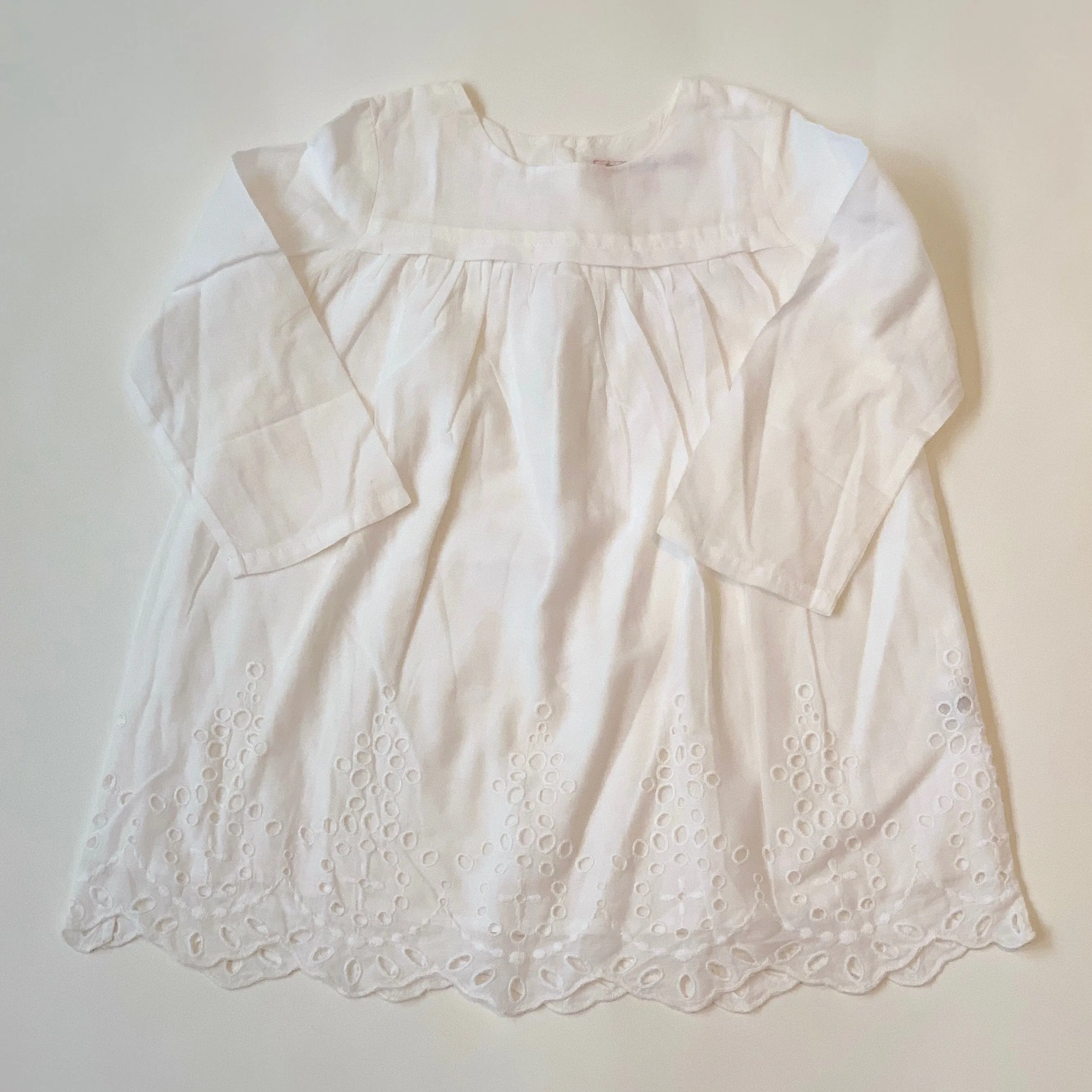 Bonpoint White Broderie Anglaise Cotton Dress : 2 Years