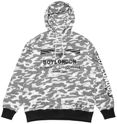 BOY LONDON  |Studded Street Style Long Sleeves Plain Cotton Oversized