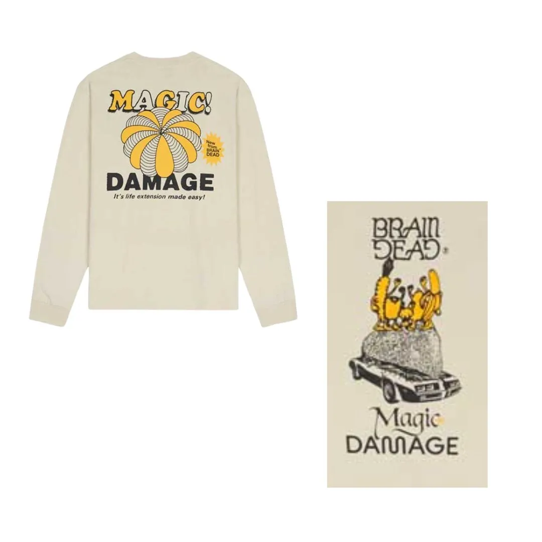 BRAIN DEAD  |Long Sleeve T-shirt Skater Style Long Sleeves Street Style