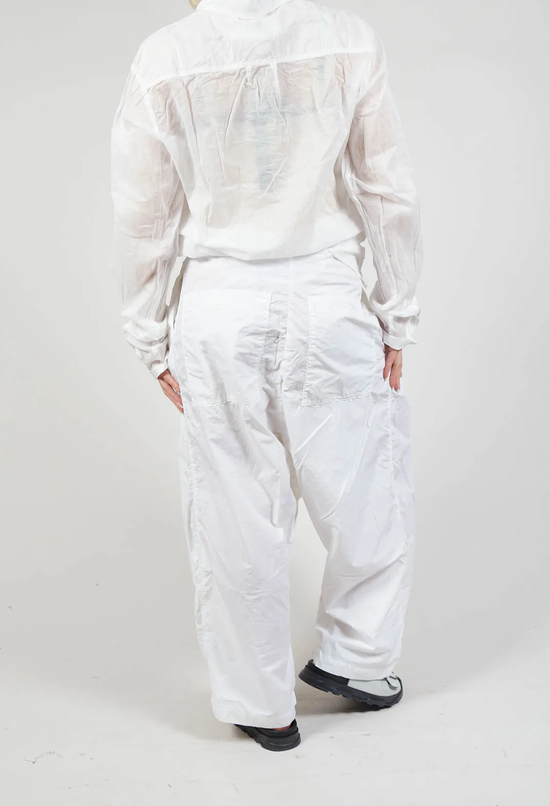 Button-Up Trousers in Starwhite