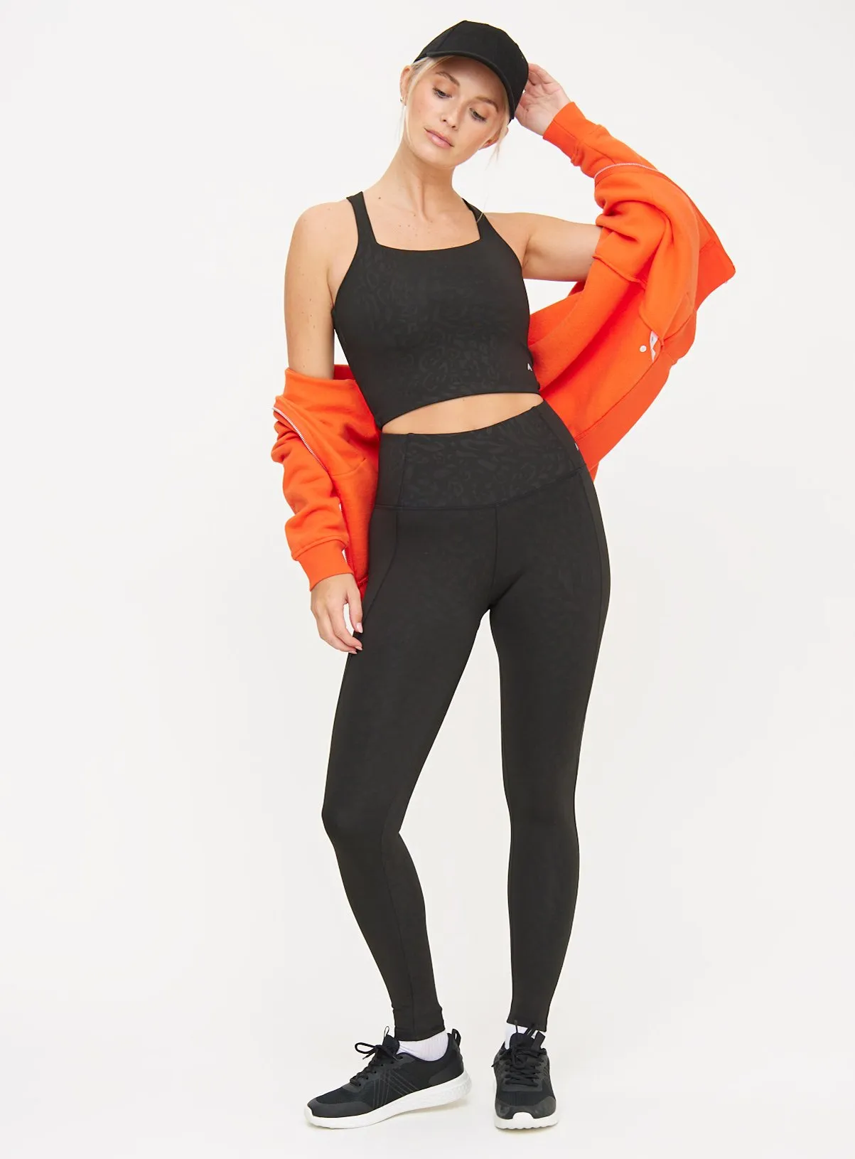 Buy Active Black Leopard Embossed Leggings XXL | Sports leggings | Tu