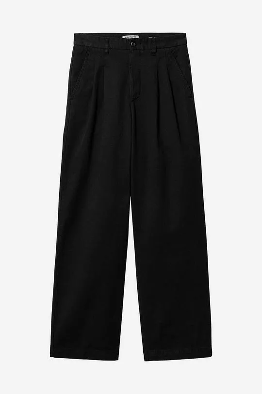 Carhartt WIP cotton trousers Cara black color