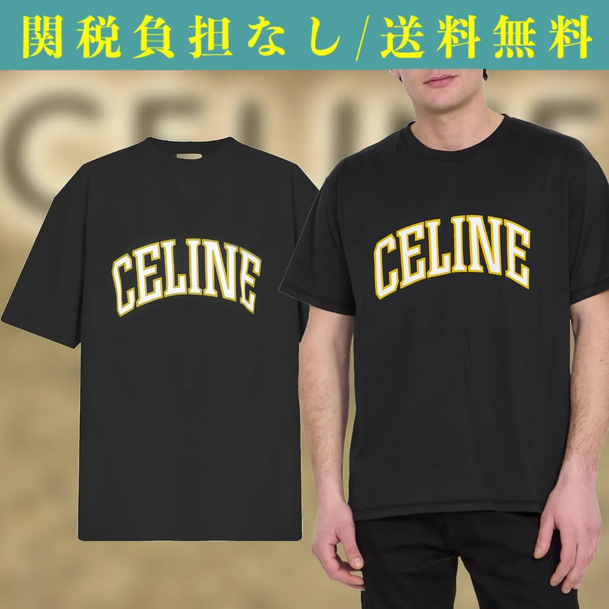 CELINE  |Crew Neck Pullovers Plain Cotton Short Sleeves Logo Luxury