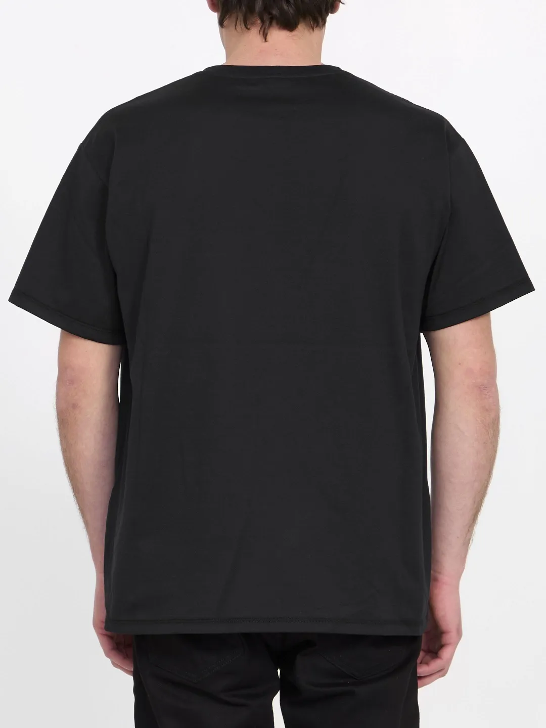 CELINE  |Crew Neck Pullovers Plain Cotton Short Sleeves Logo Luxury