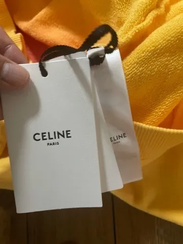 CELINE  |Pullovers Street Style Long Sleeves Plain Cotton Logo Luxury