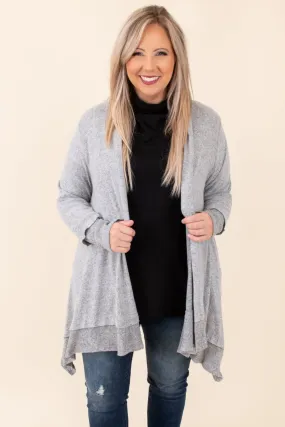 Chasing After You Cardigan, Heather Gray