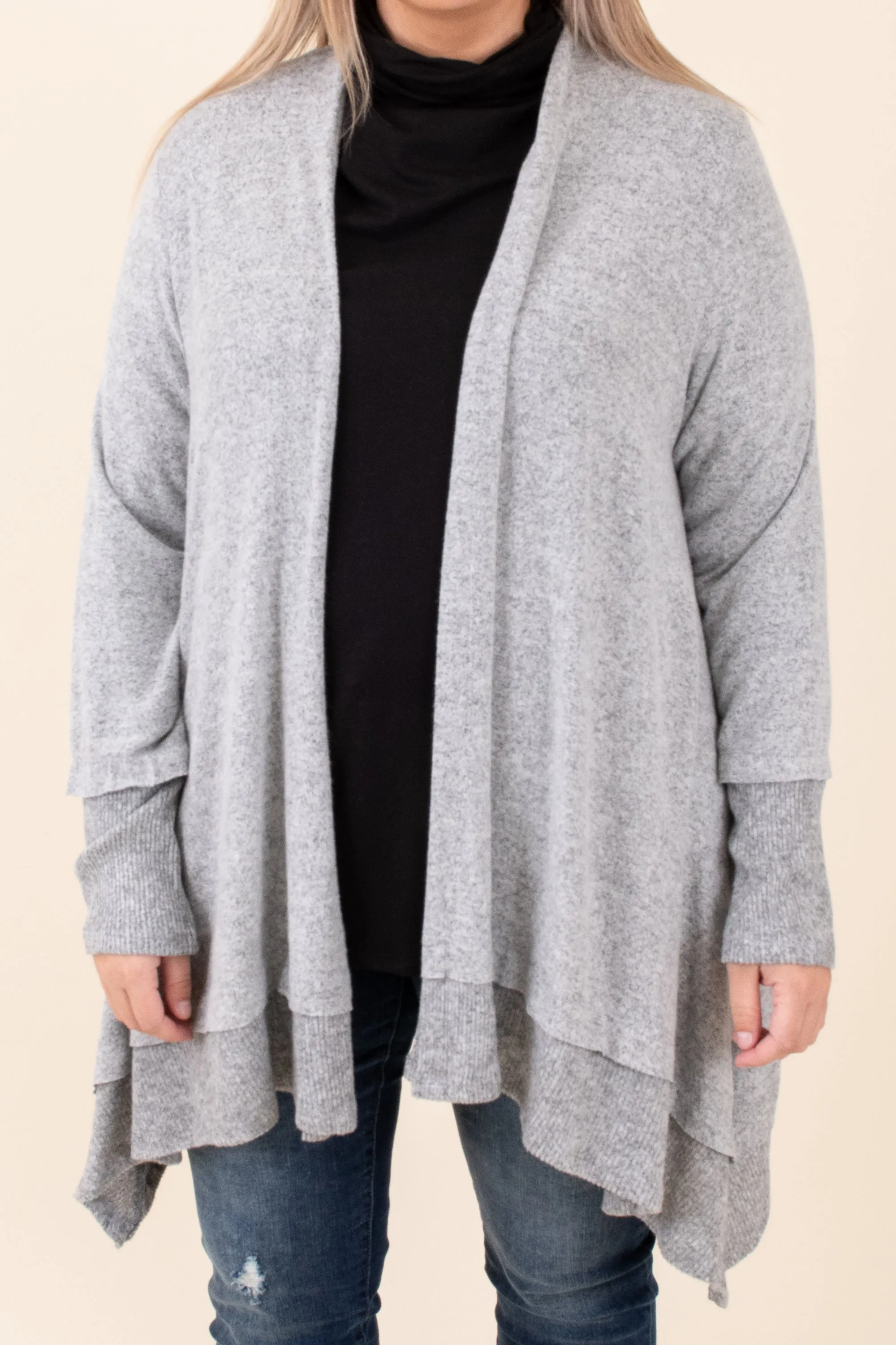 Chasing After You Cardigan, Heather Gray