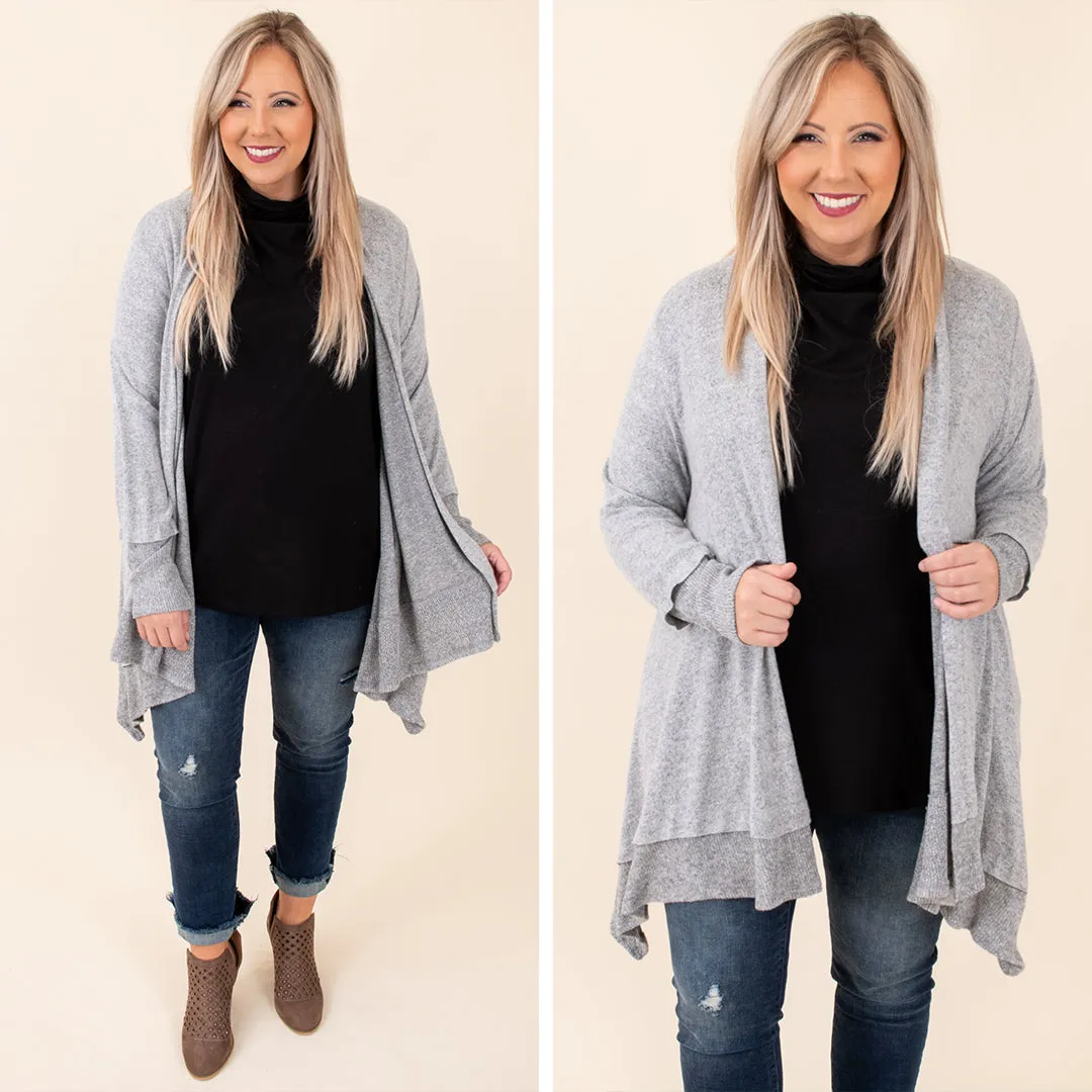 Chasing After You Cardigan, Heather Gray