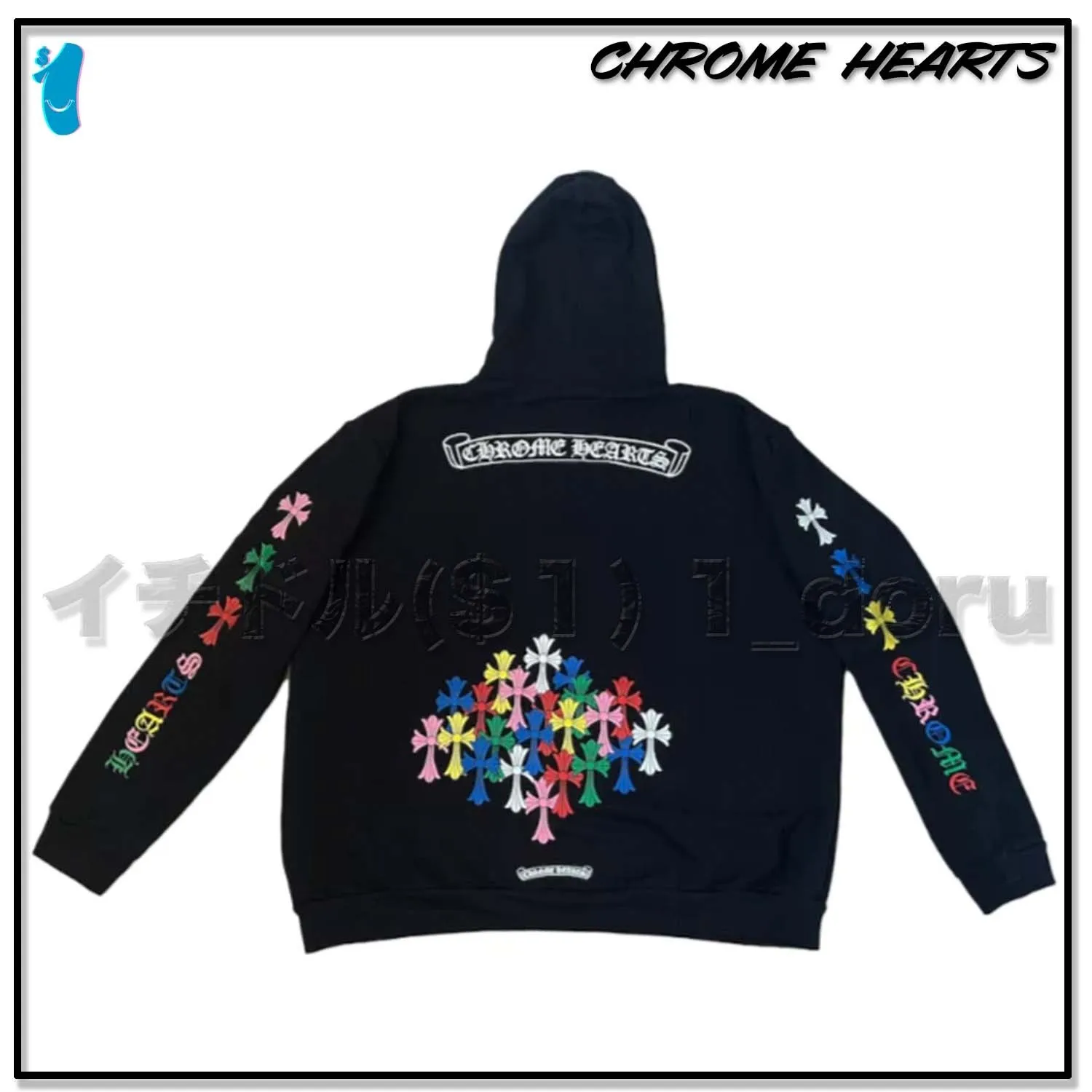 CHROME HEARTS  |Unisex Street Style Long Sleeves Logos on the Sleeves Logo