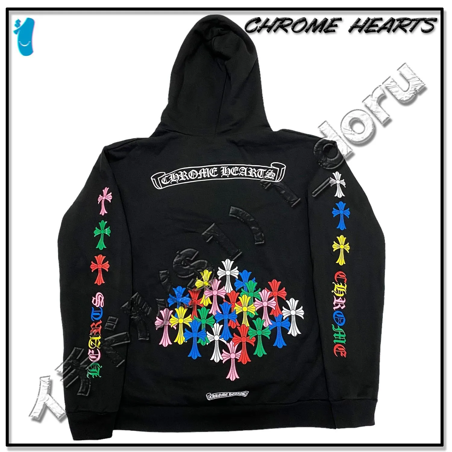 CHROME HEARTS  |Unisex Street Style Long Sleeves Logos on the Sleeves Logo