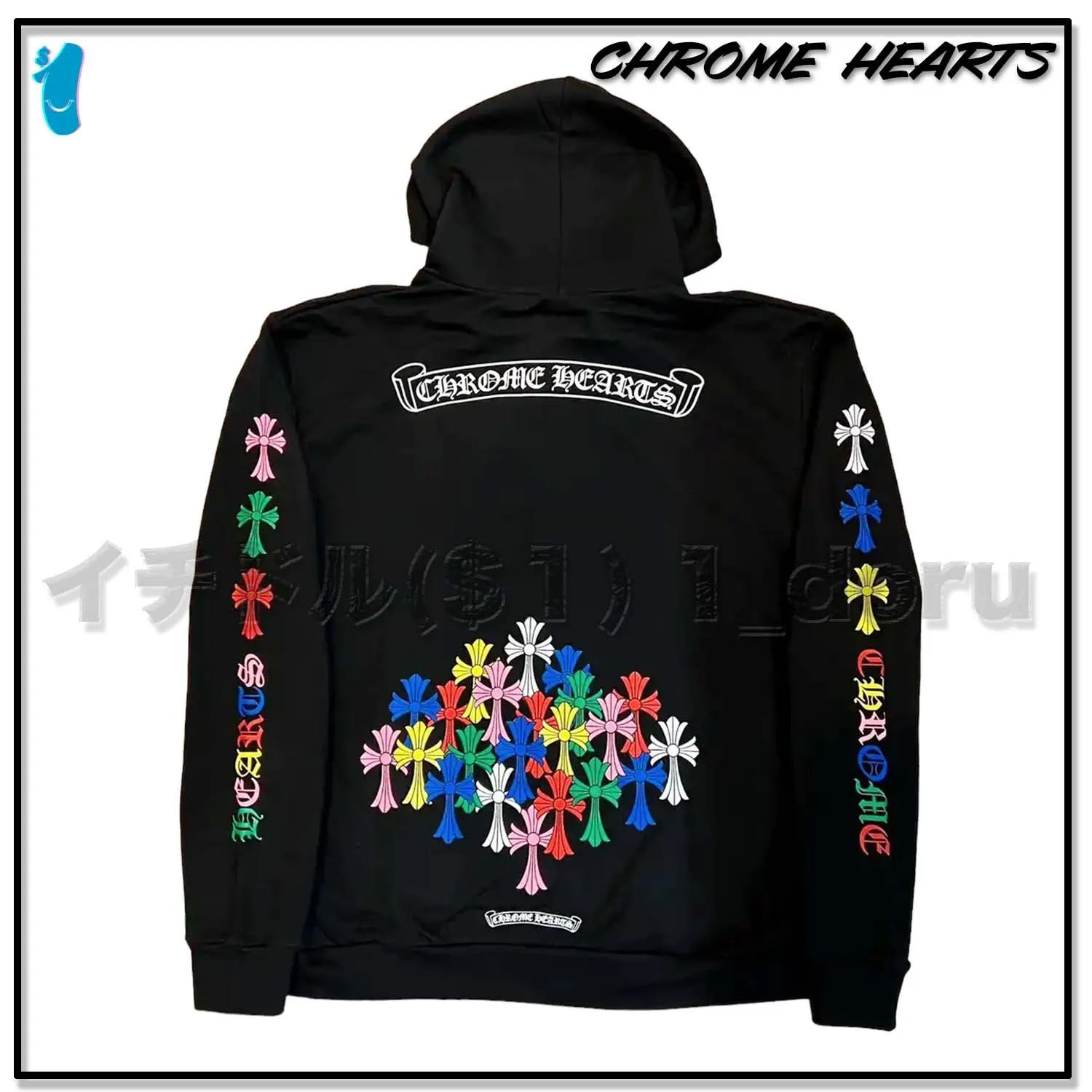 CHROME HEARTS  |Unisex Street Style Long Sleeves Logos on the Sleeves Logo