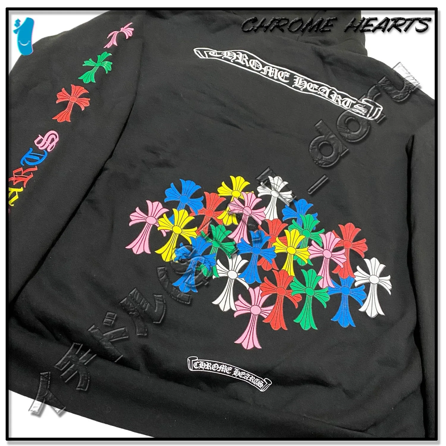 CHROME HEARTS  |Unisex Street Style Long Sleeves Logos on the Sleeves Logo