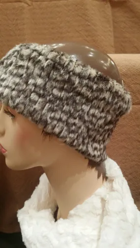 Cobblestone Luxury Faux Fur Headband