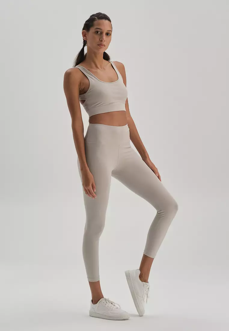 DAGİ Grey Legging, Slim Fit, Activewear for Women