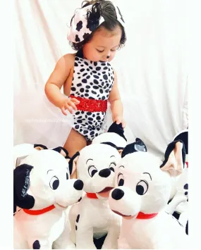 Dalmation Faux Fur Tutu Romper