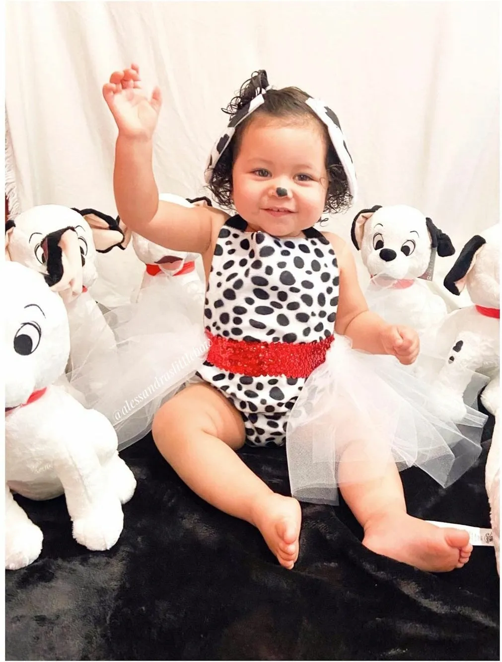 Dalmation Faux Fur Tutu Romper