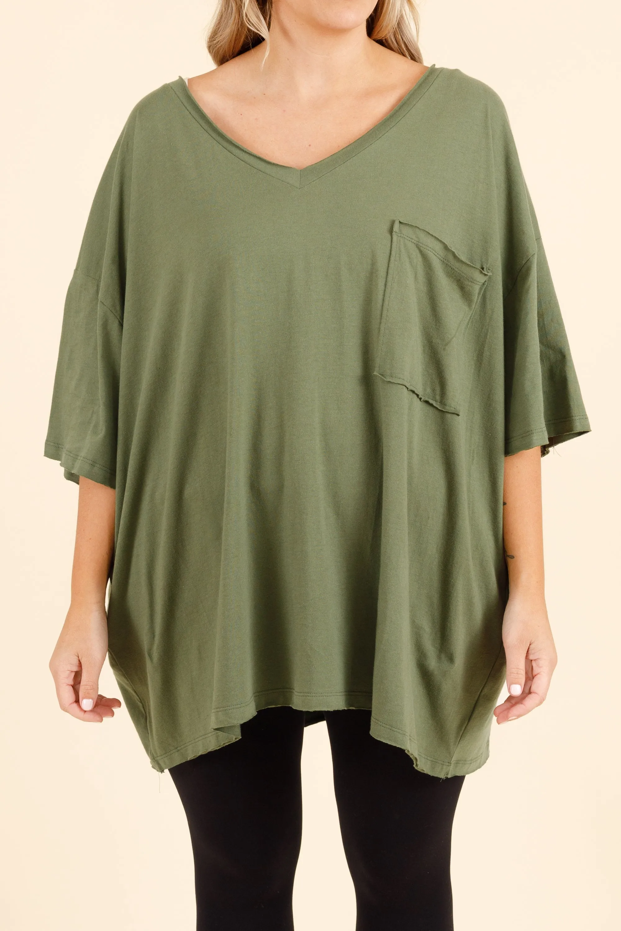 Dancing In The Mirror Top, Ash Olive