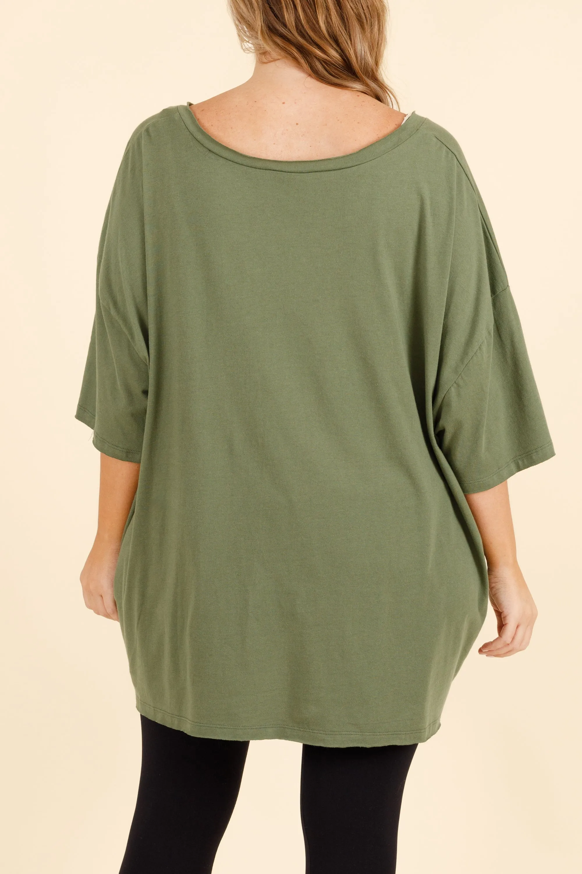 Dancing In The Mirror Top, Ash Olive