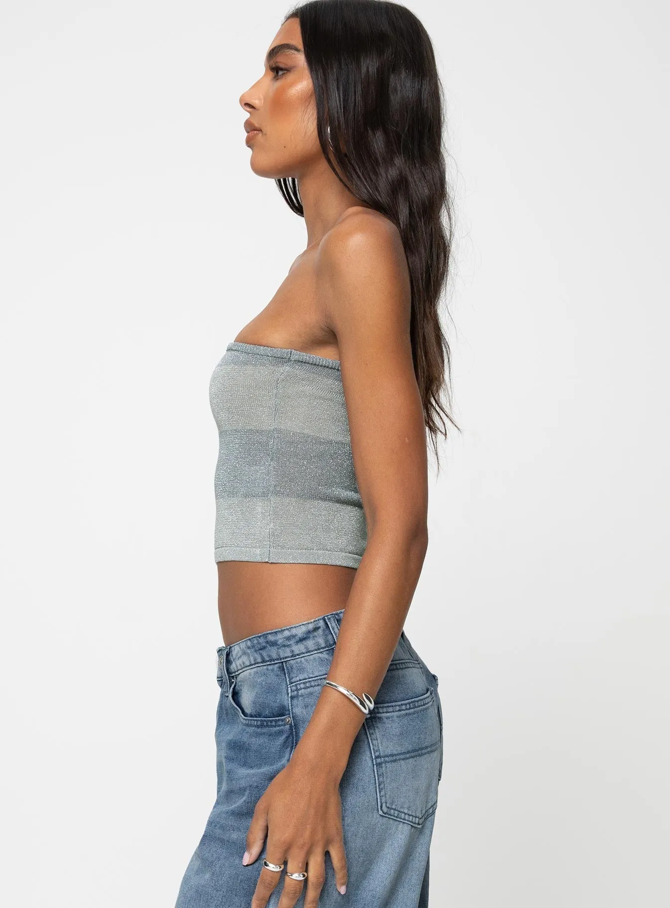 Dessi One Shoulder Top Grey