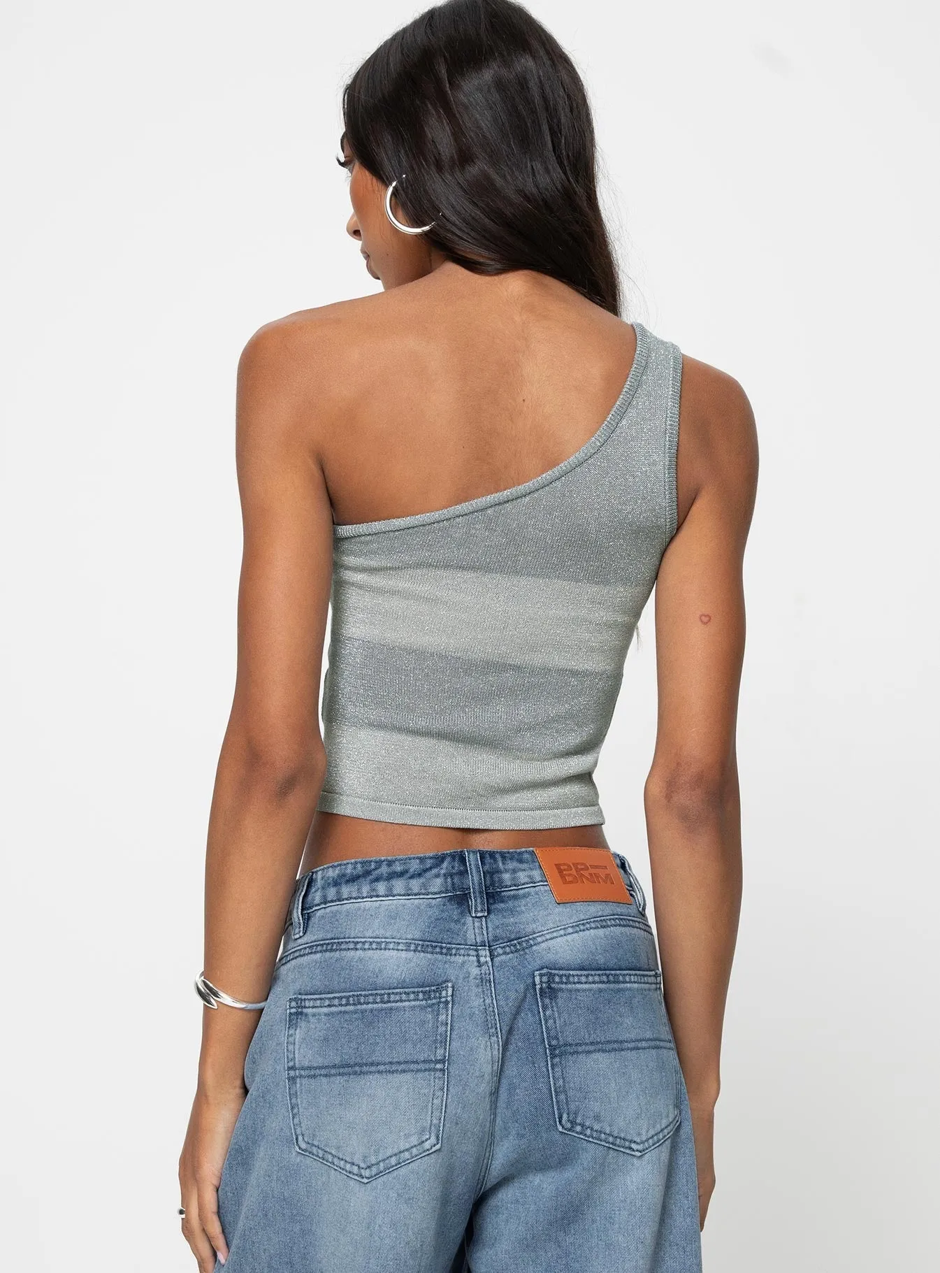 Dessi One Shoulder Top Grey