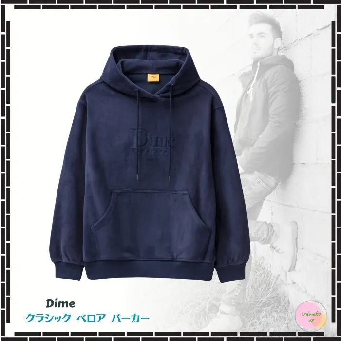 Dime  |Pullovers Street Style Long Sleeves Logo Skater Style