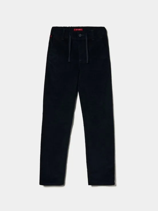 Drawstring corduroy pants