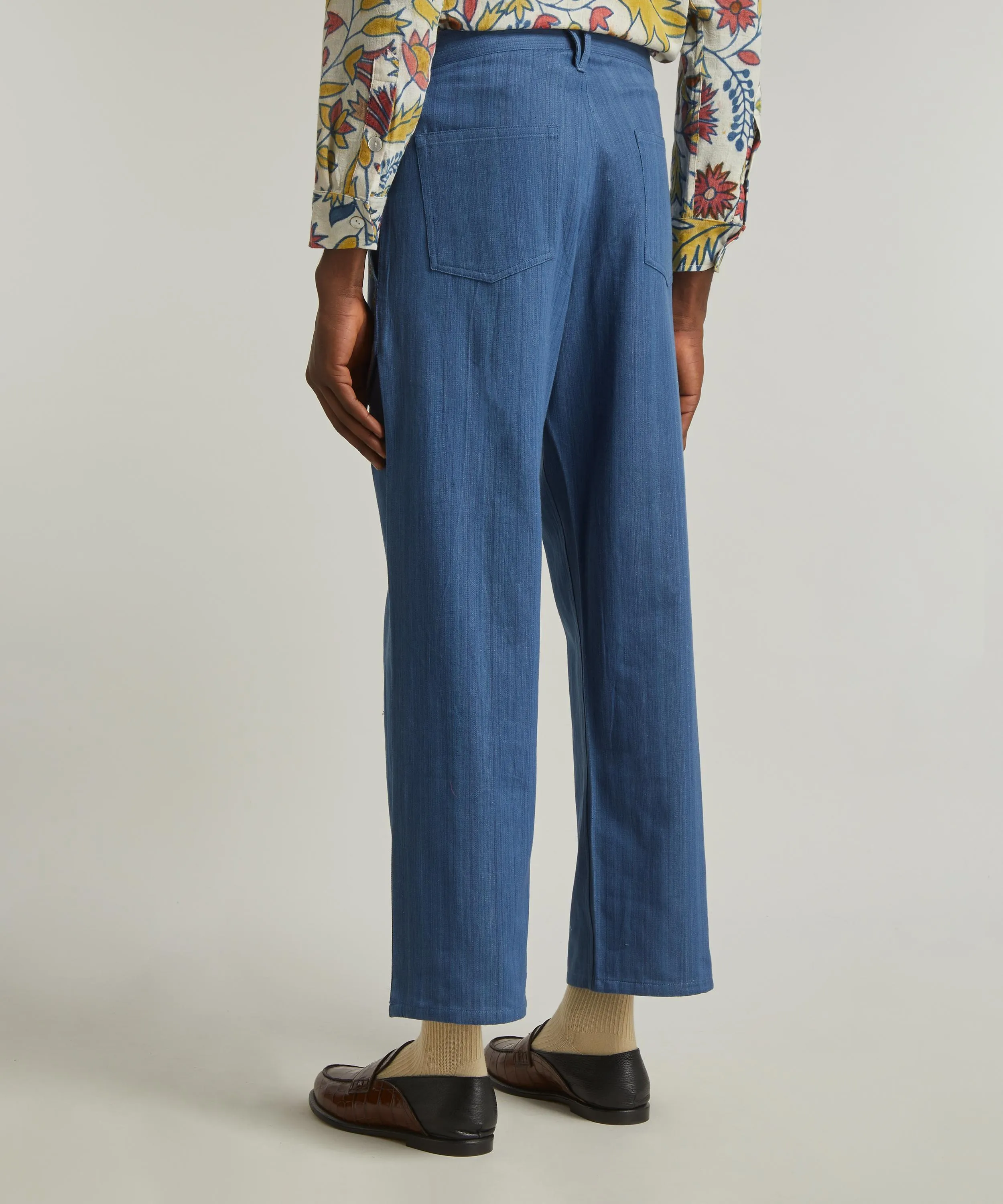 Embroidered Cotton Cargo Trousers